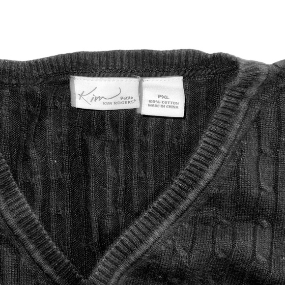 Kim Rogers Black Pullover Sweater PXL - Picture 3 of 3